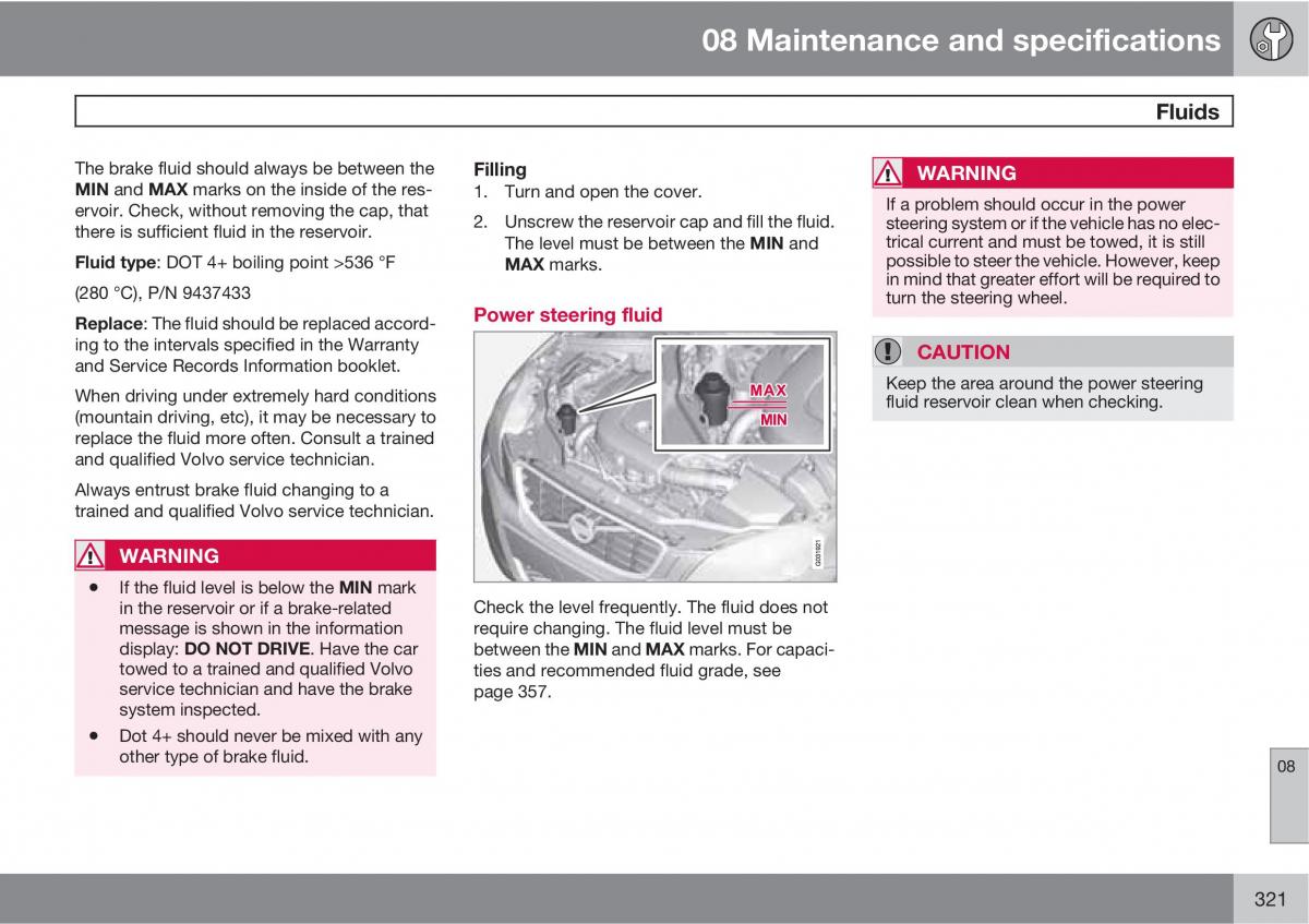 Volvo XC60 I 1 owners manual / page 321