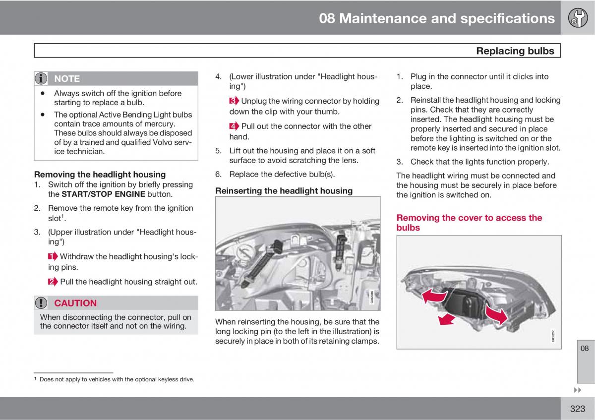 Volvo XC60 I 1 owners manual / page 323