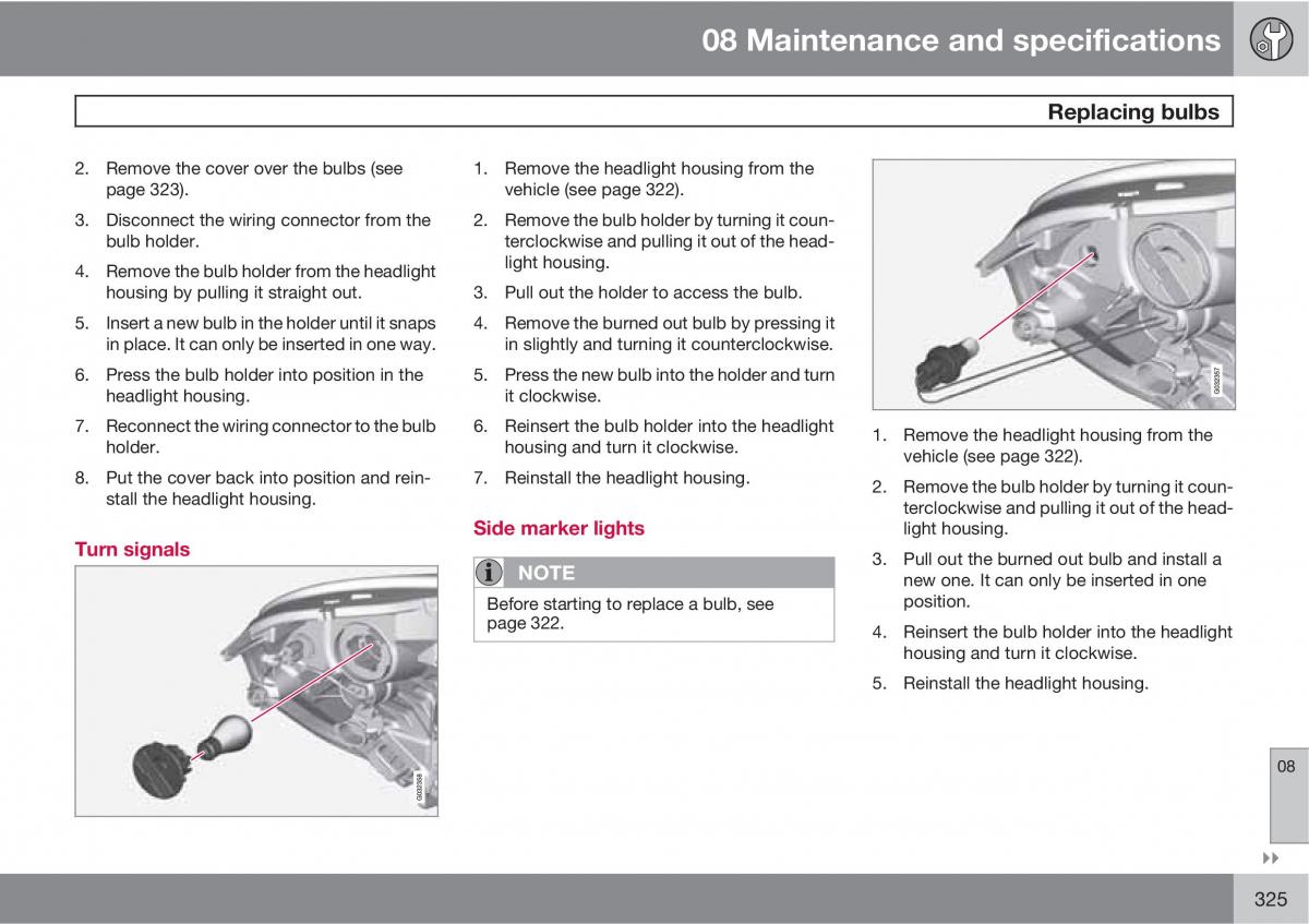 Volvo XC60 I 1 owners manual / page 325