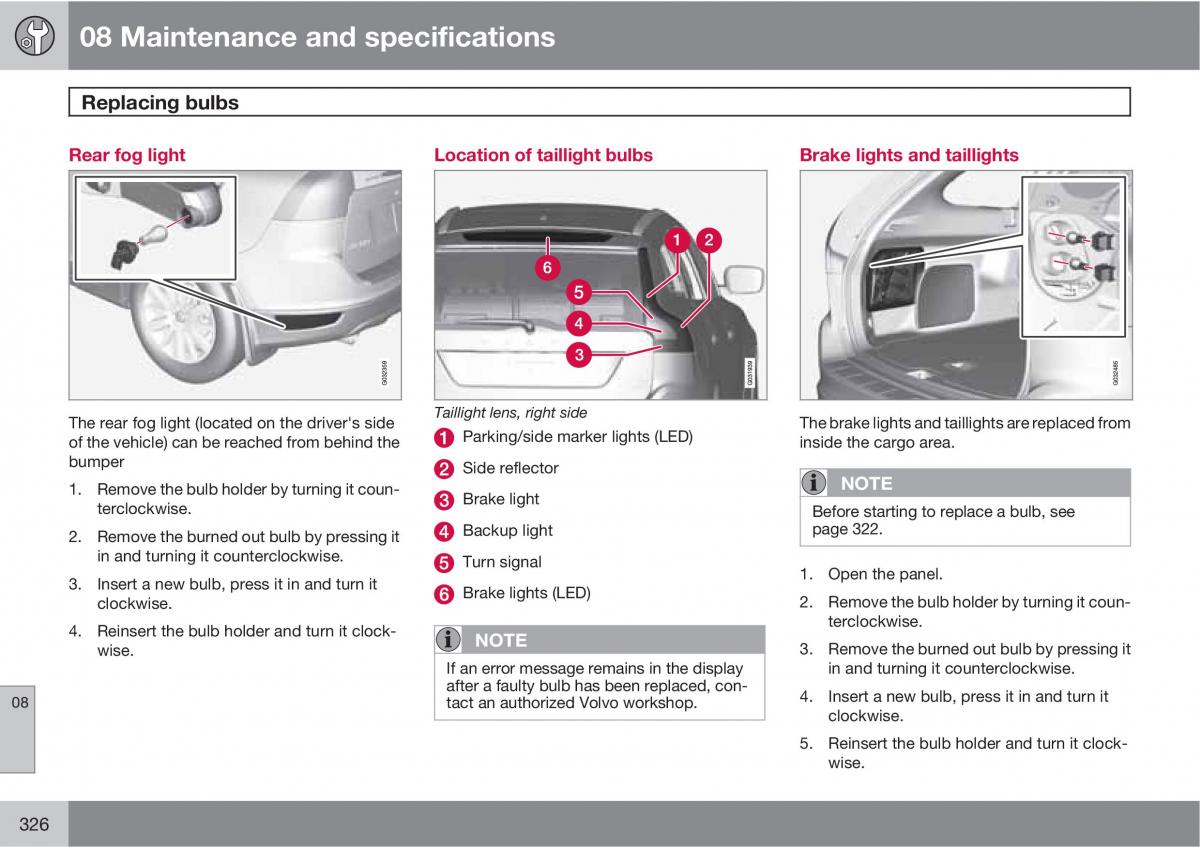 Volvo XC60 I 1 owners manual / page 326