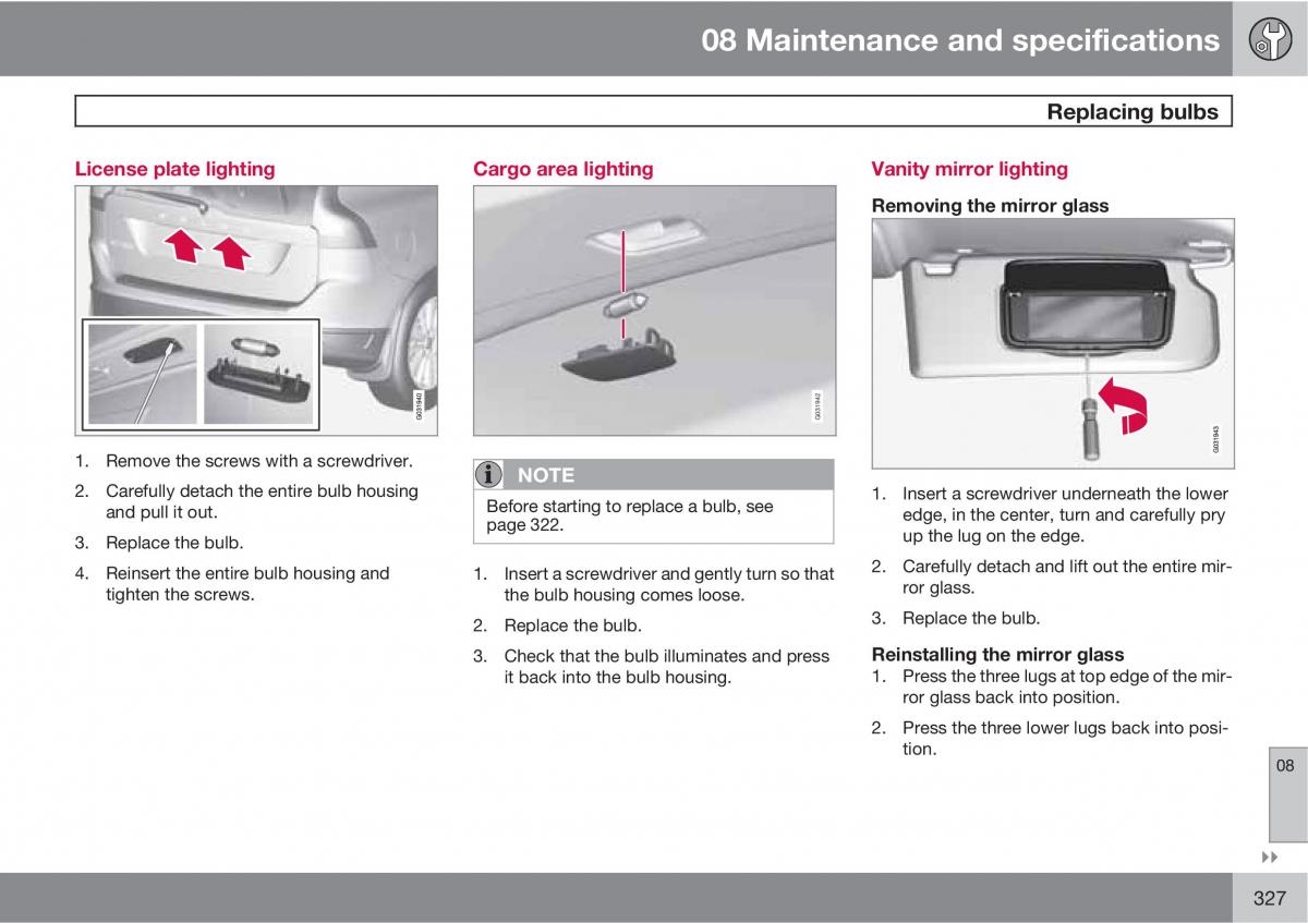 Volvo XC60 I 1 owners manual / page 327