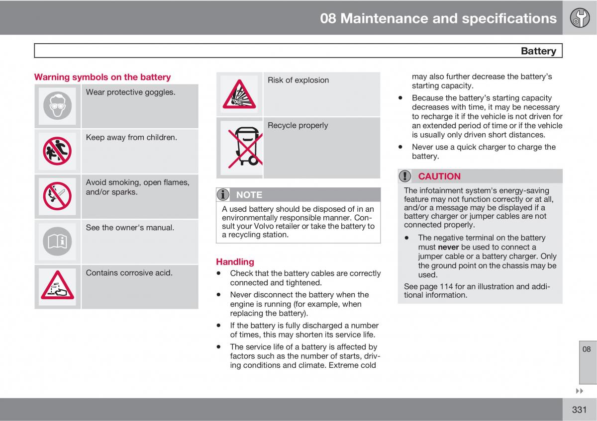 Volvo XC60 I 1 owners manual / page 331