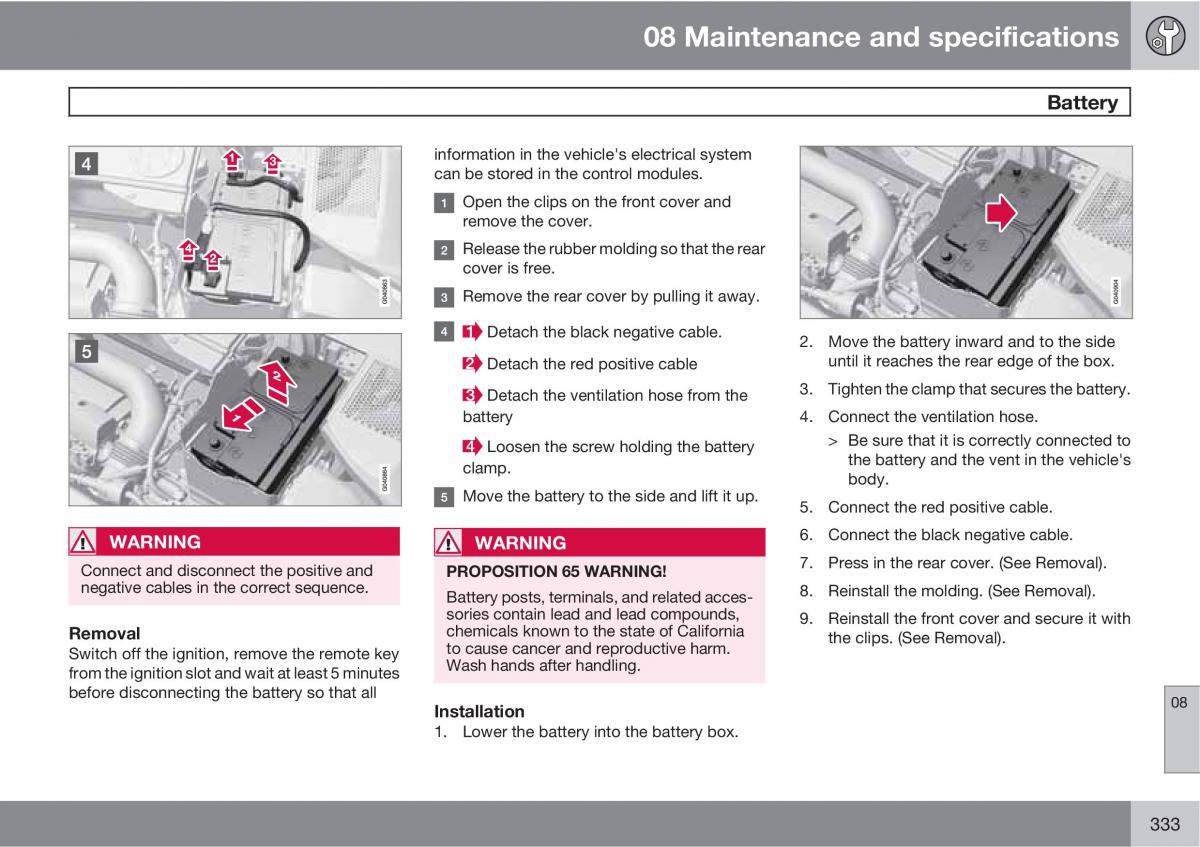 Volvo XC60 I 1 owners manual / page 333