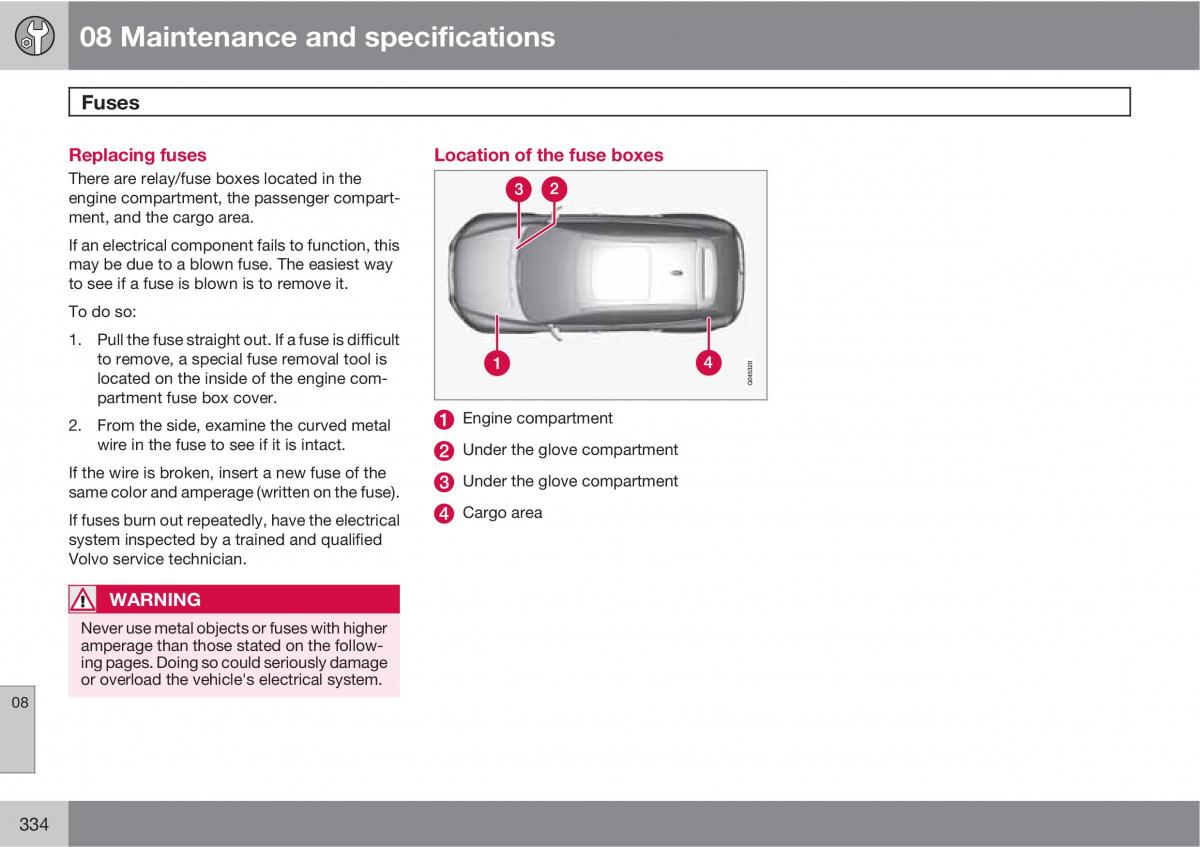 Volvo XC60 I 1 owners manual / page 334