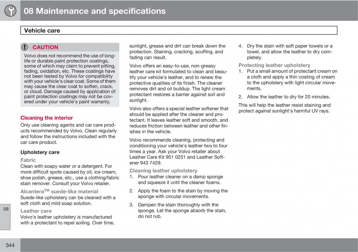 Volvo XC60 I 1 owners manual / page 344