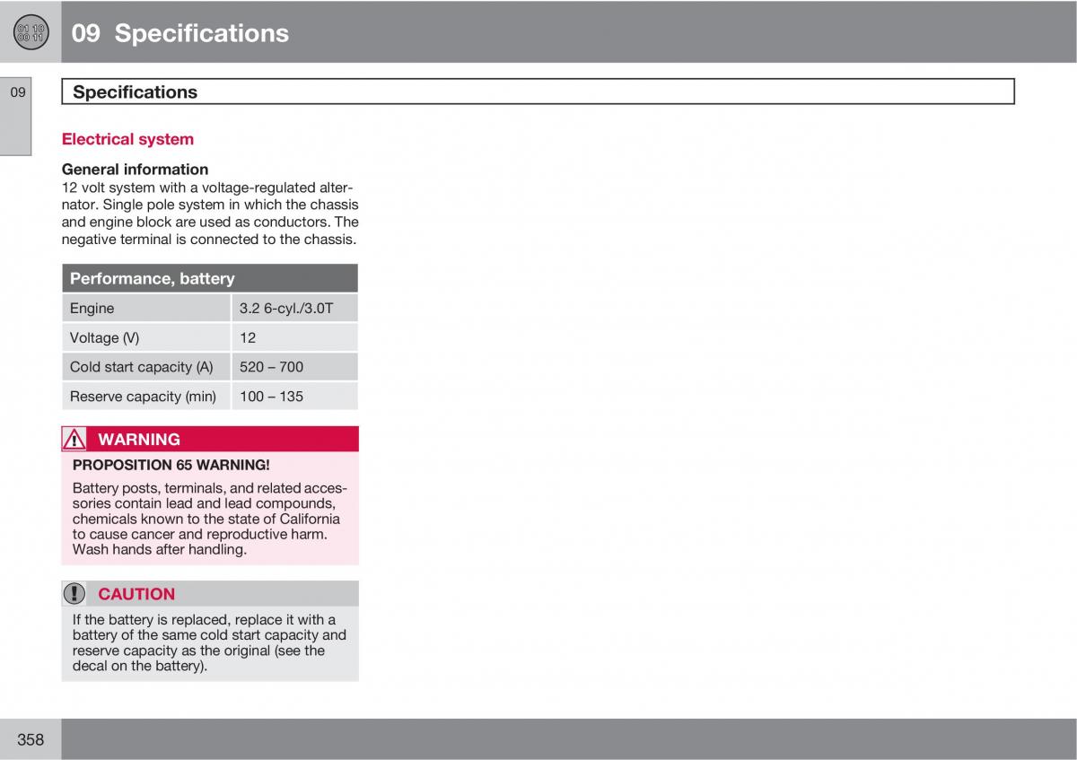 Volvo XC60 I 1 owners manual / page 358