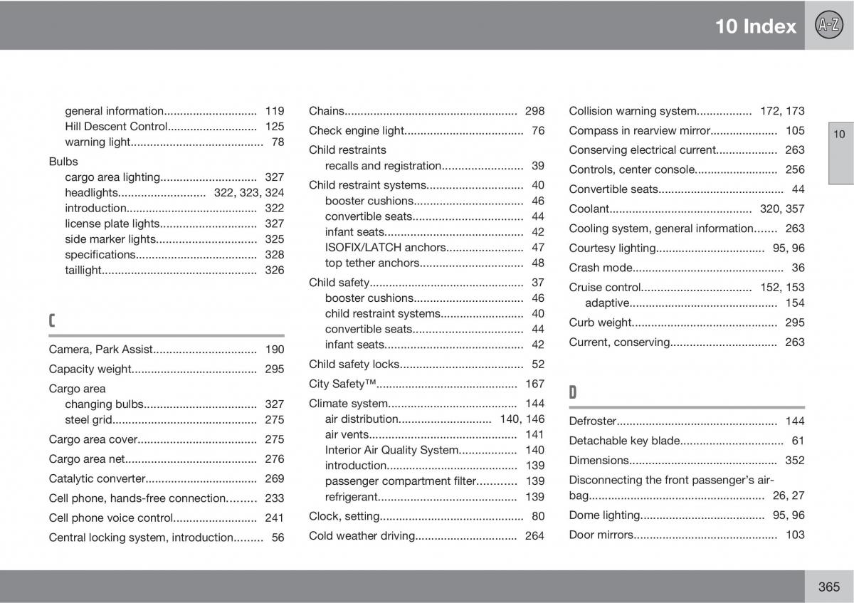 Volvo XC60 I 1 owners manual / page 365