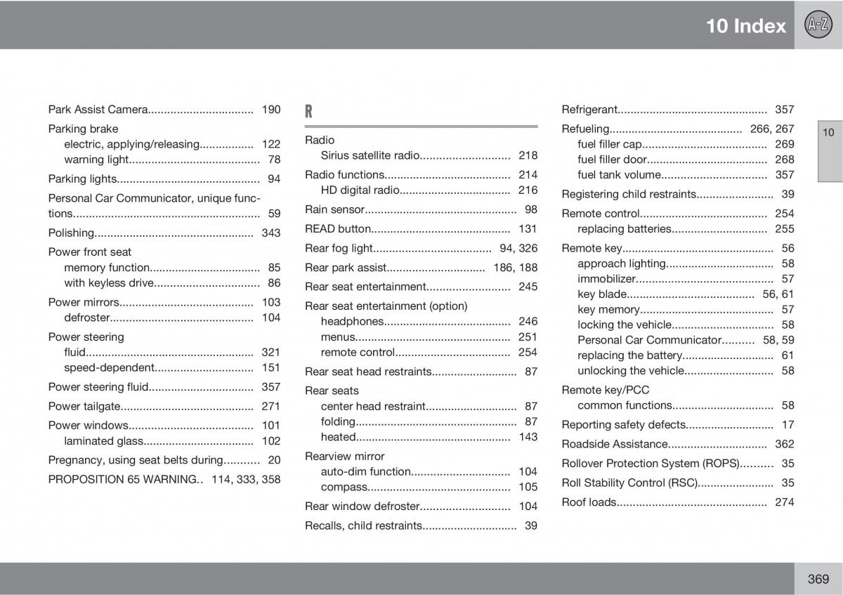 Volvo XC60 I 1 owners manual / page 369