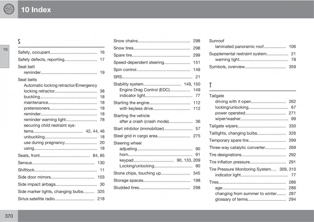 Volvo XC60 I 1 owners manual / page 370