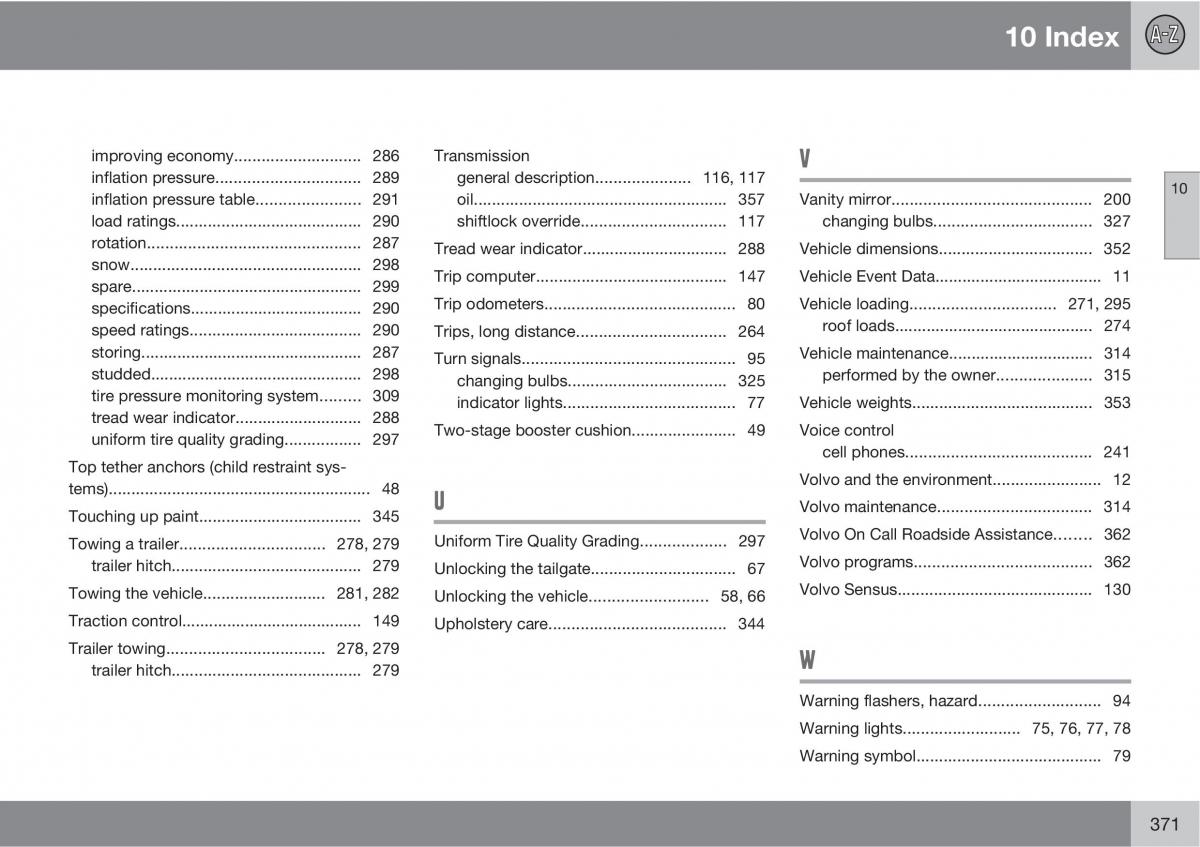 Volvo XC60 I 1 owners manual / page 371