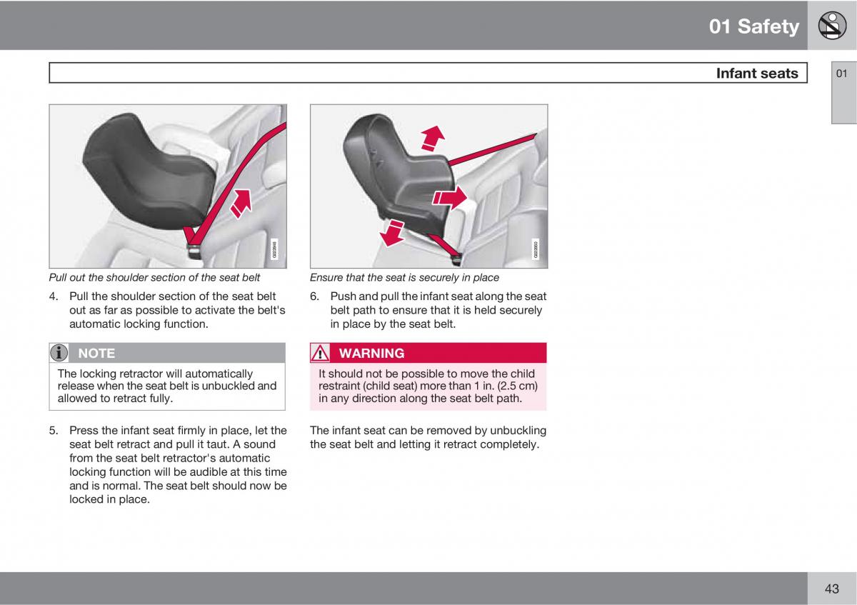 Volvo XC60 I 1 owners manual / page 43