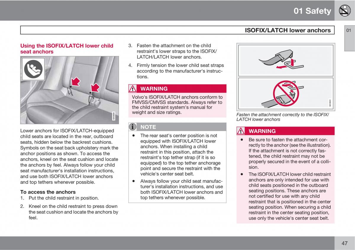 Volvo XC60 I 1 owners manual / page 47