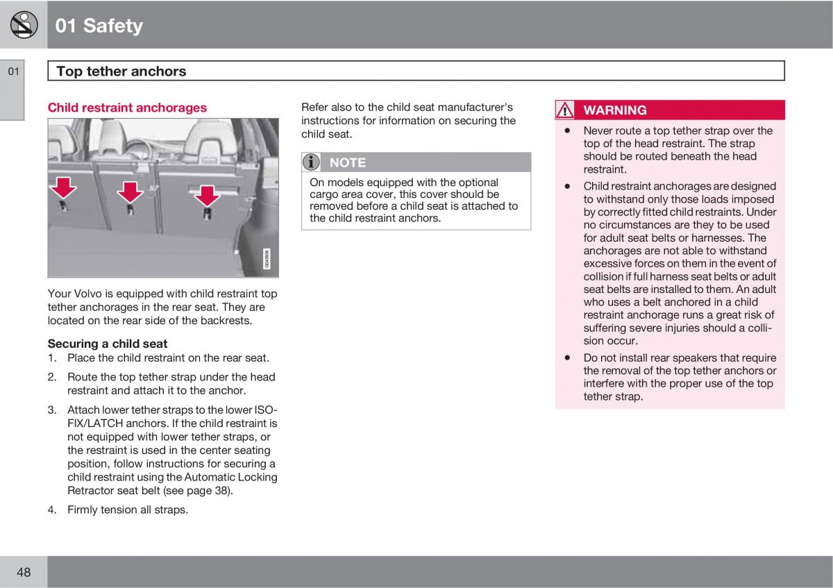 Volvo XC60 I 1 owners manual / page 48