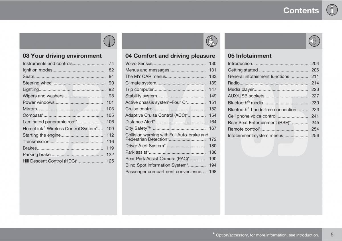 Volvo XC60 I 1 owners manual / page 5