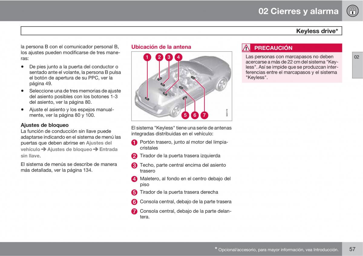 Volvo XC60 I 1 manual del propietario / page 57