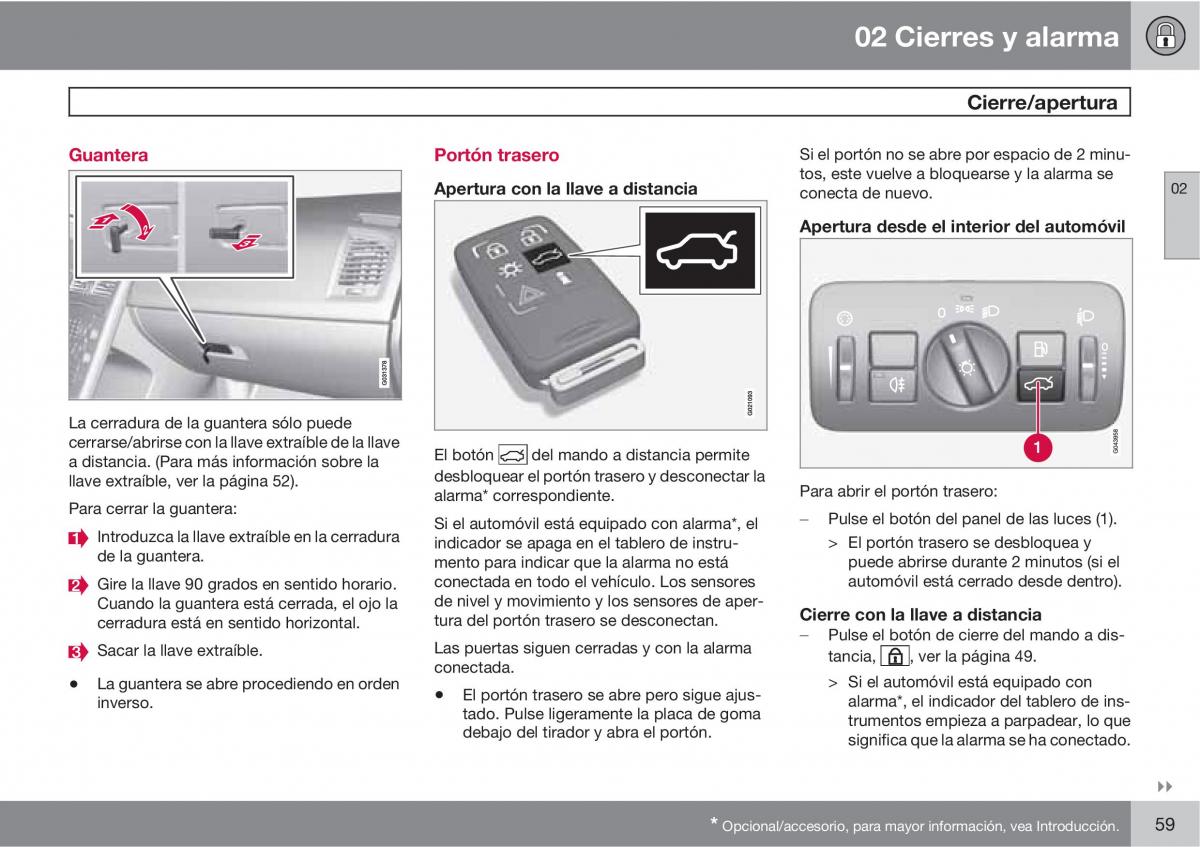 Volvo XC60 I 1 manual del propietario / page 59