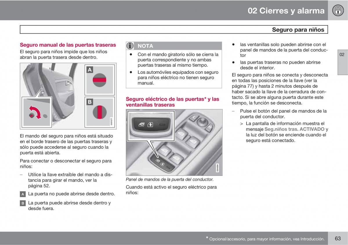 Volvo XC60 I 1 manual del propietario / page 63