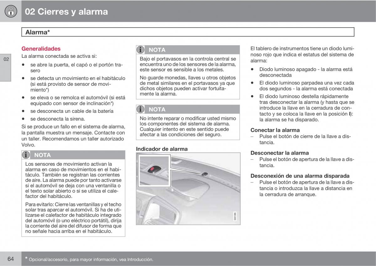 Volvo XC60 I 1 manual del propietario / page 64