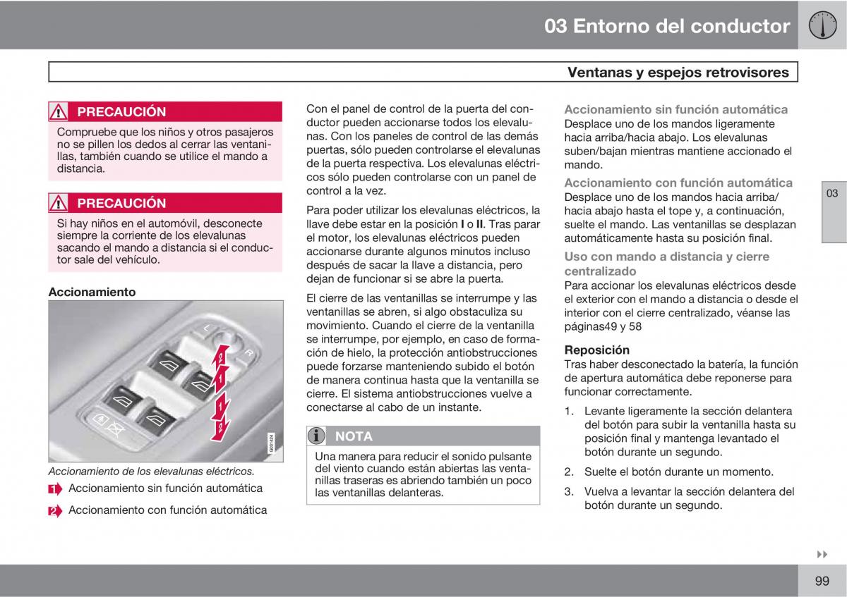 Volvo XC60 I 1 manual del propietario / page 99