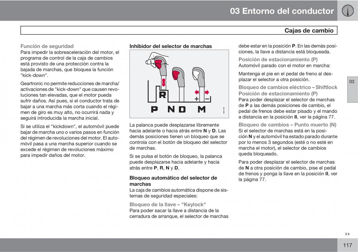 Volvo XC60 I 1 manual del propietario / page 117