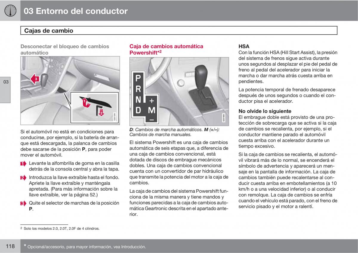 Volvo XC60 I 1 manual del propietario / page 118