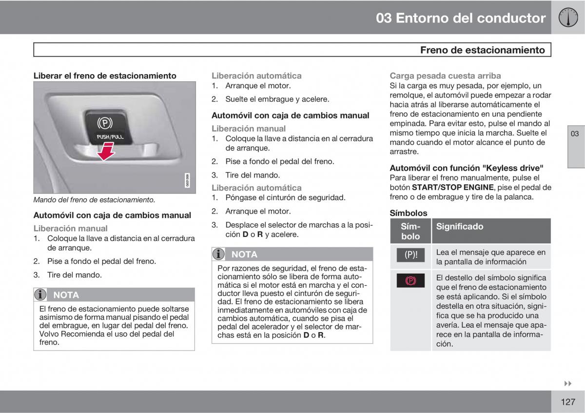 Volvo XC60 I 1 manual del propietario / page 127