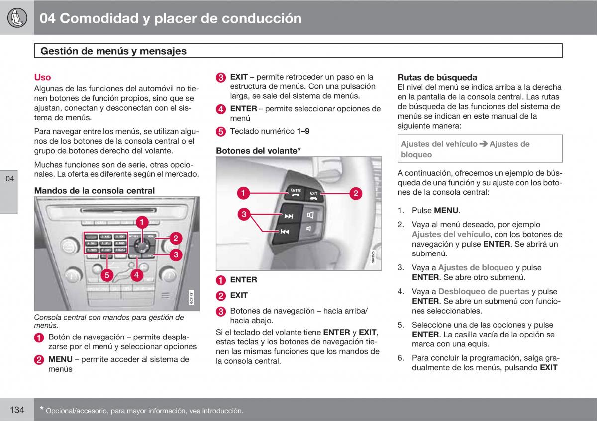 Volvo XC60 I 1 manual del propietario / page 134