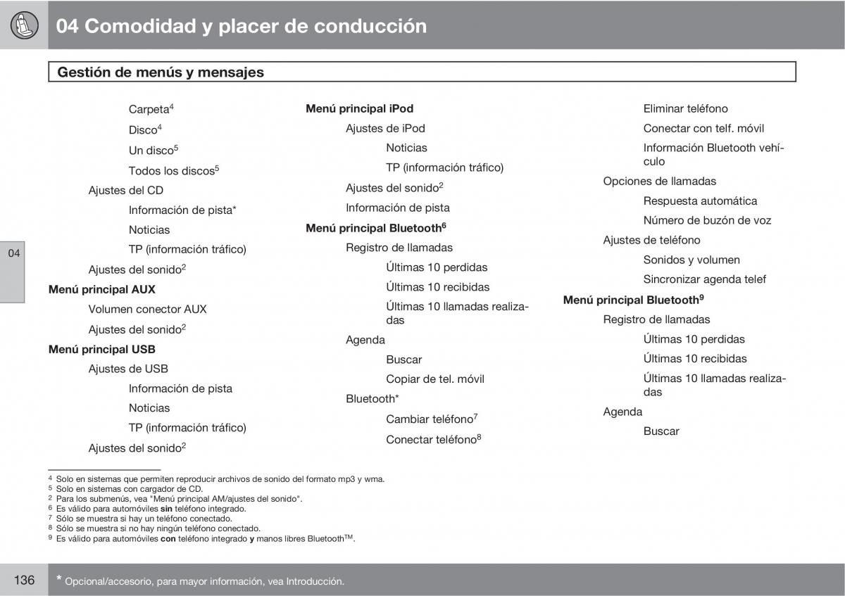 Volvo XC60 I 1 manual del propietario / page 136