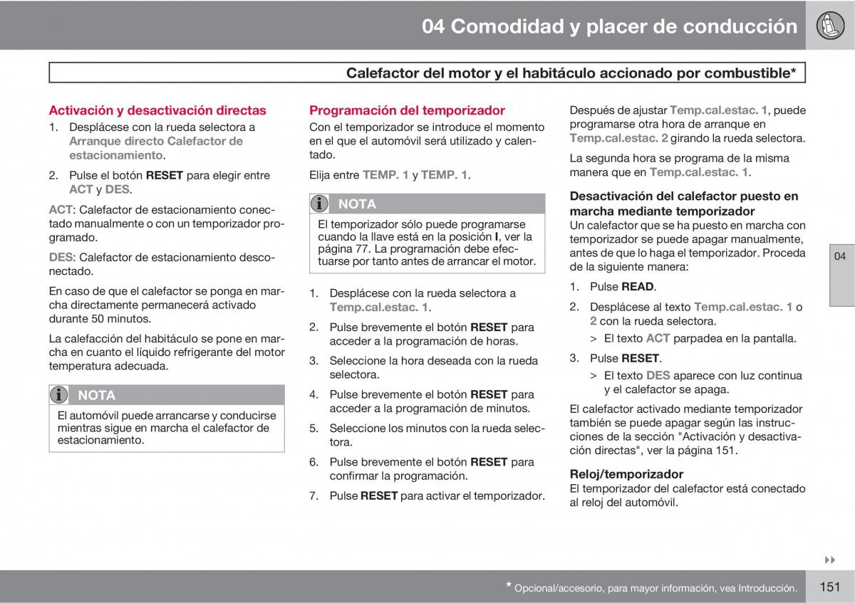 Volvo XC60 I 1 manual del propietario / page 151