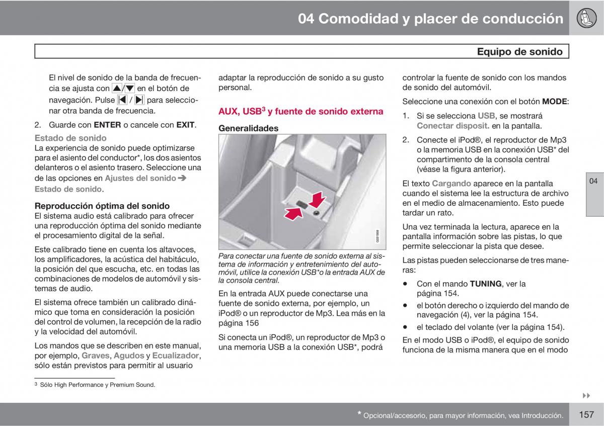 Volvo XC60 I 1 manual del propietario / page 157