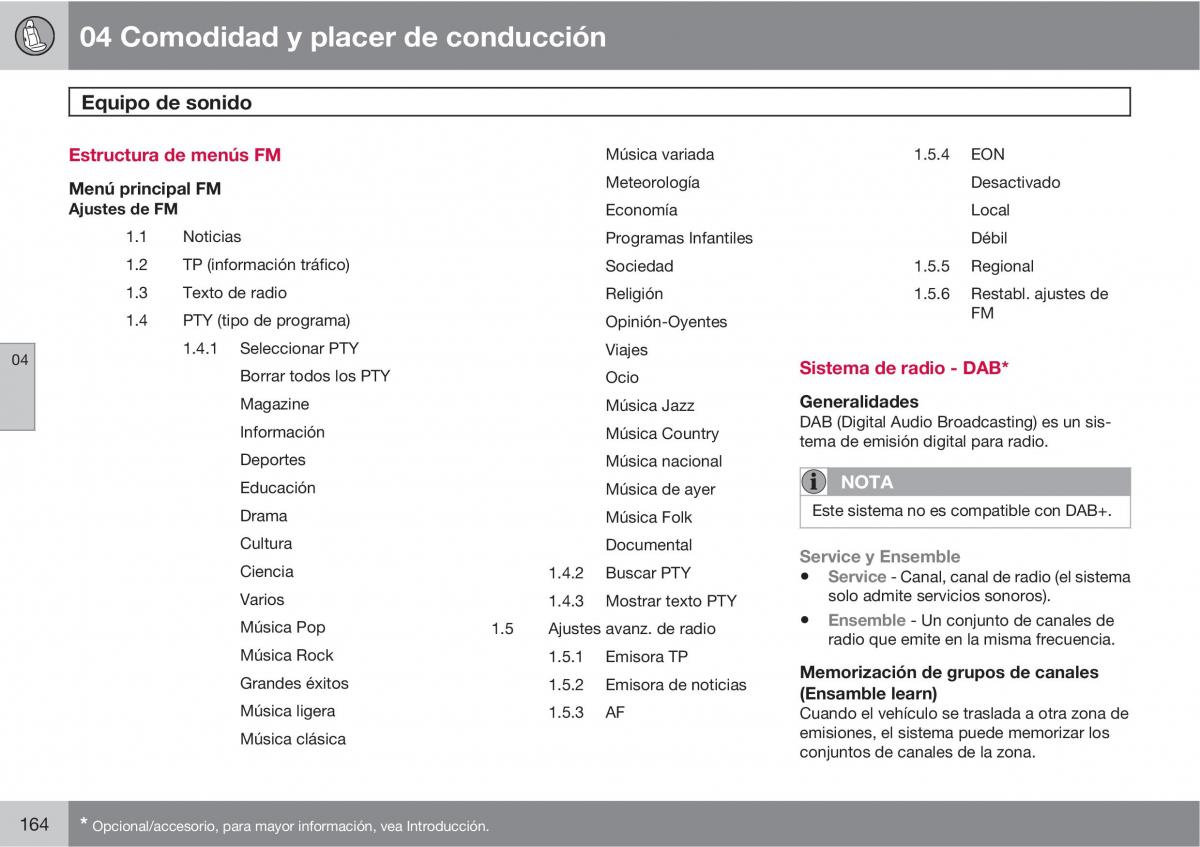 Volvo XC60 I 1 manual del propietario / page 164