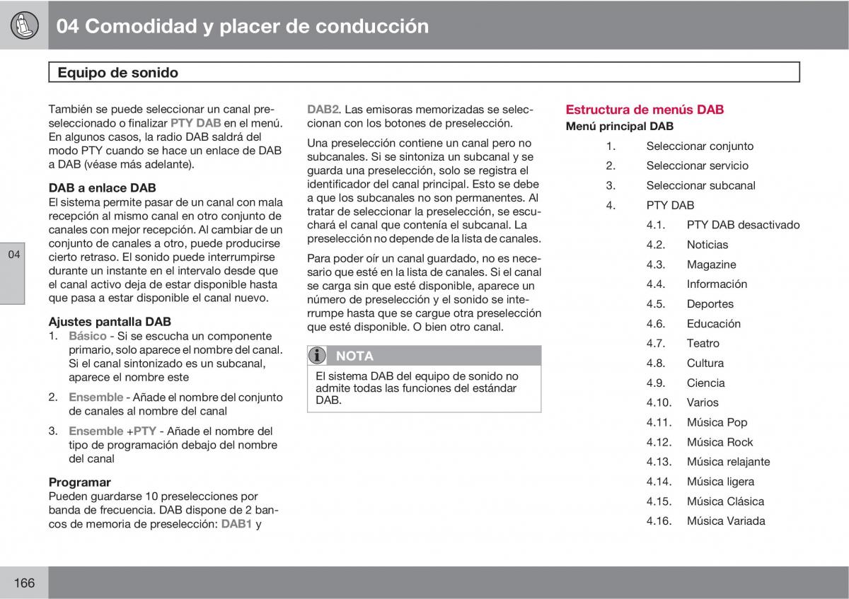 Volvo XC60 I 1 manual del propietario / page 166