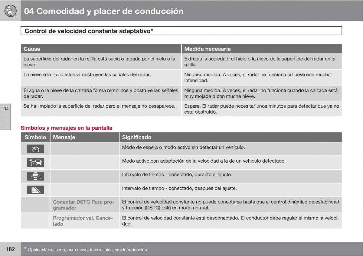 Volvo XC60 I 1 manual del propietario / page 182