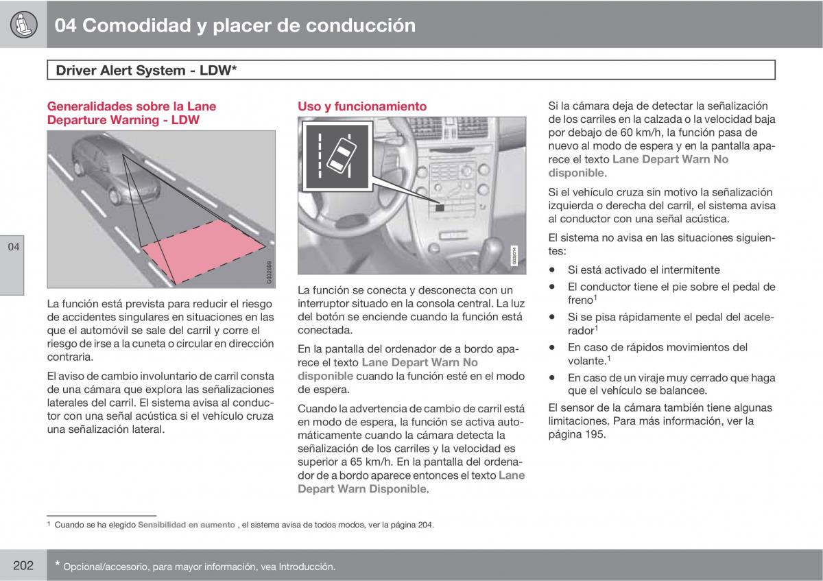 Volvo XC60 I 1 manual del propietario / page 202