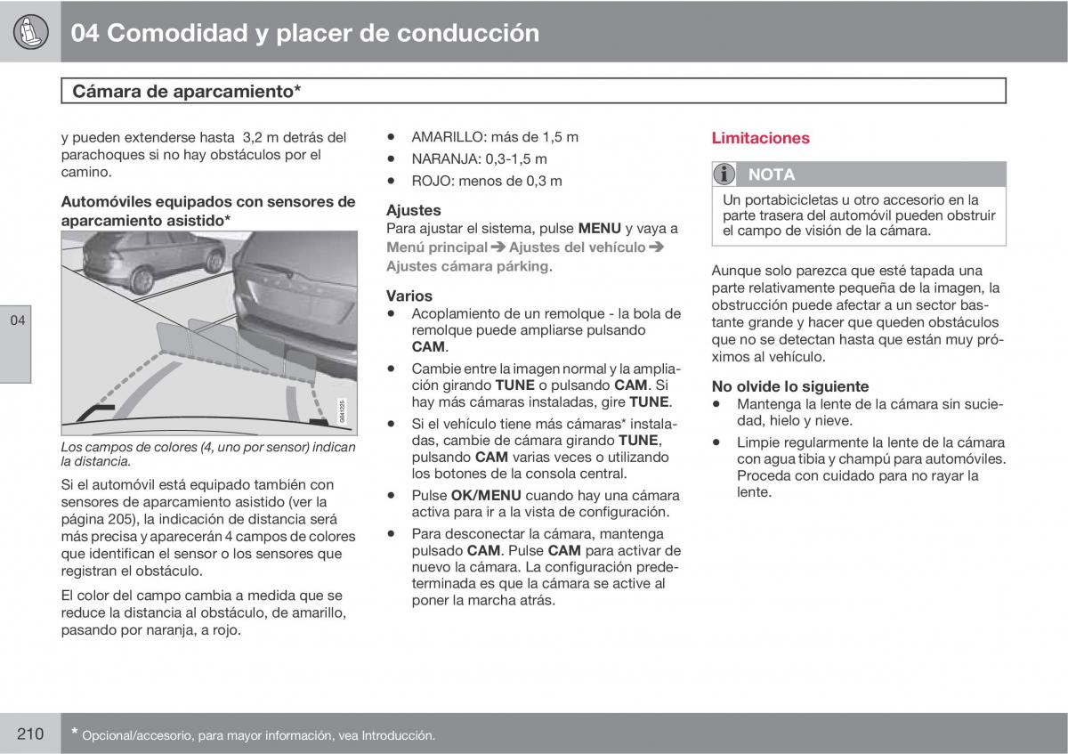 Volvo XC60 I 1 manual del propietario / page 210