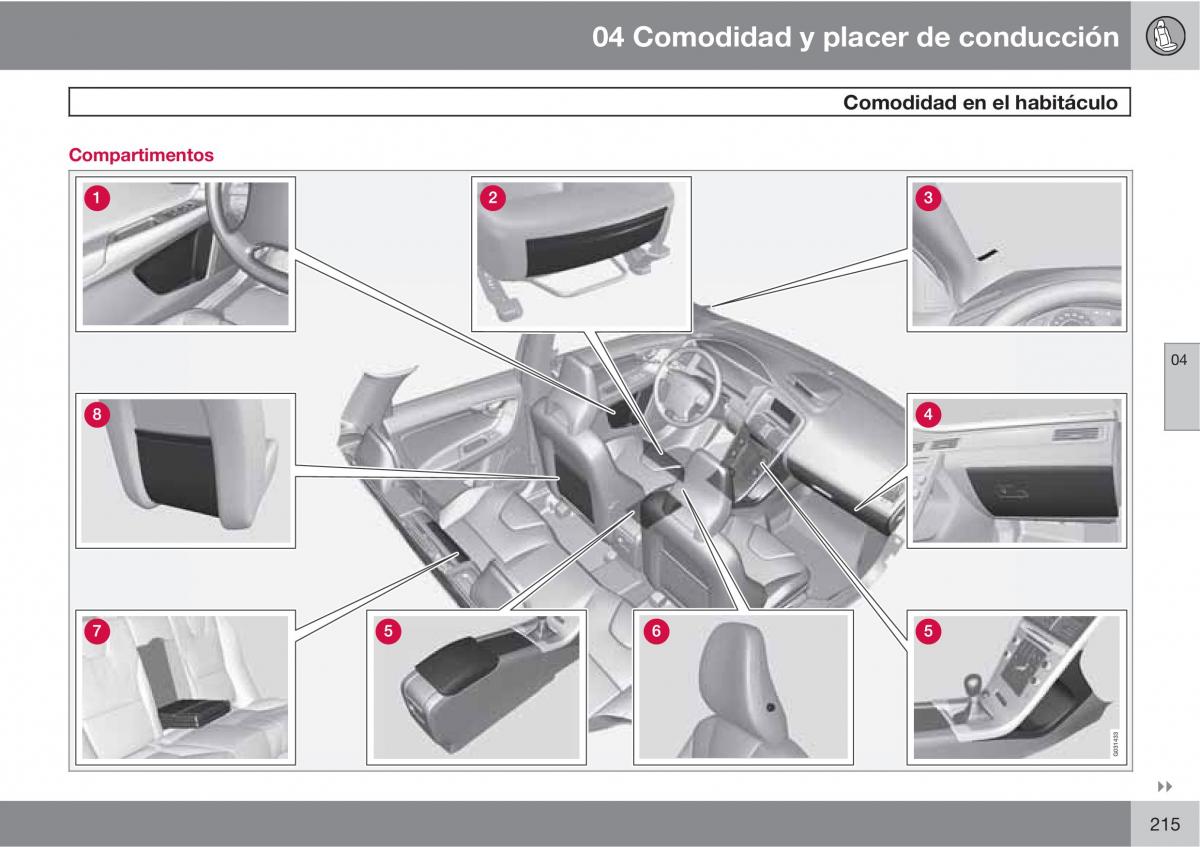 Volvo XC60 I 1 manual del propietario / page 215