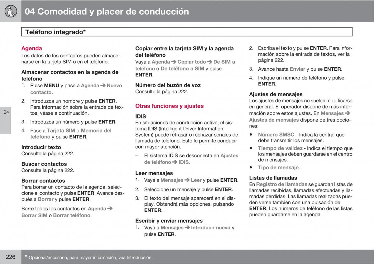 Volvo XC60 I 1 manual del propietario / page 226