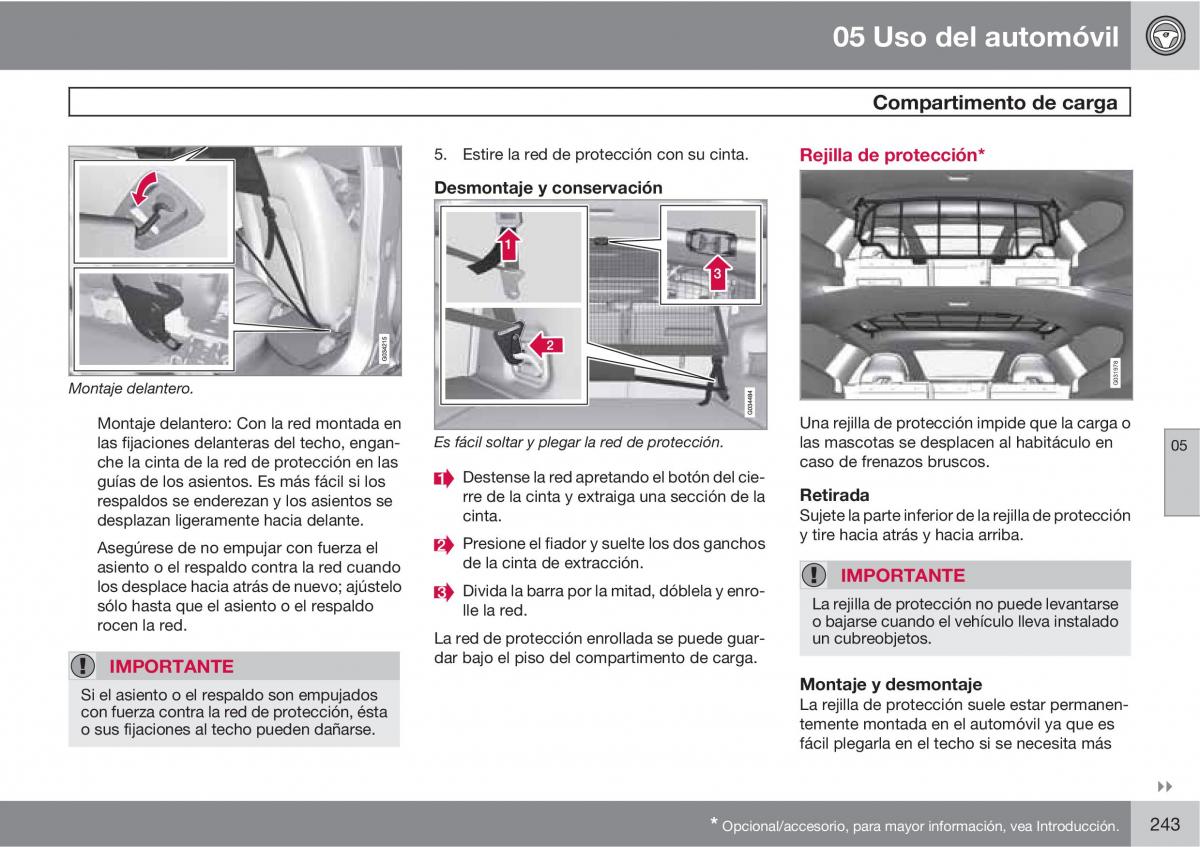 Volvo XC60 I 1 manual del propietario / page 243