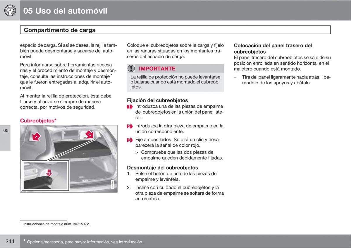 Volvo XC60 I 1 manual del propietario / page 244