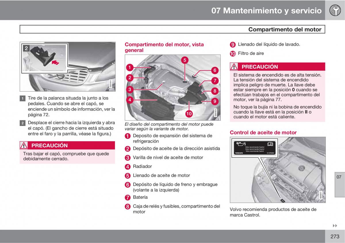 Volvo XC60 I 1 manual del propietario / page 273