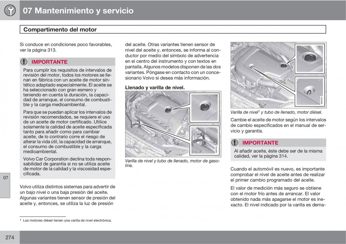 Volvo XC60 I 1 manual del propietario / page 274