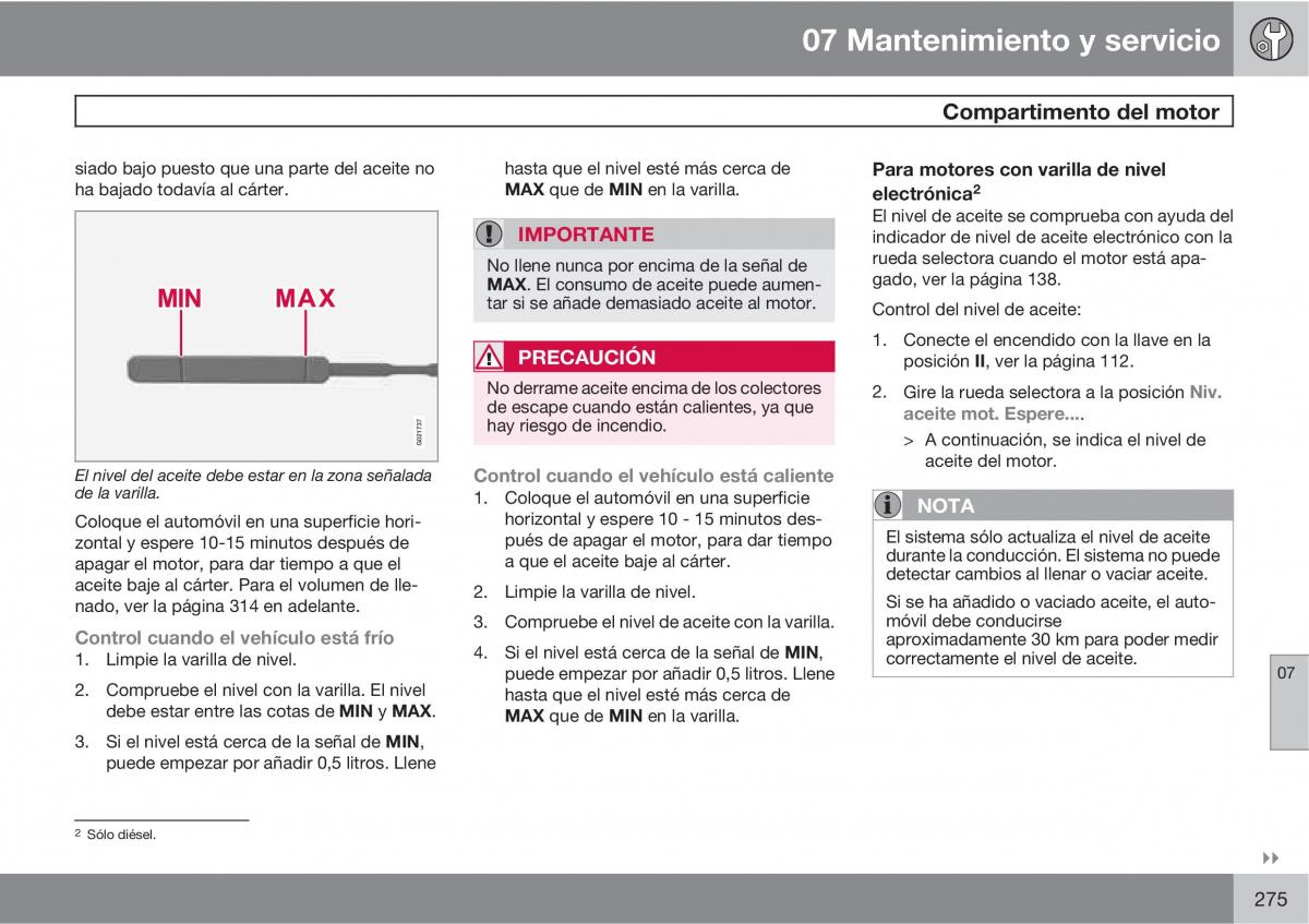 Volvo XC60 I 1 manual del propietario / page 275