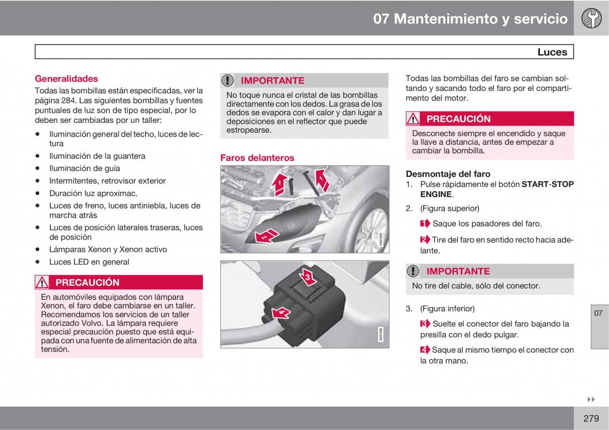 Volvo XC60 I 1 manual del propietario / page 279