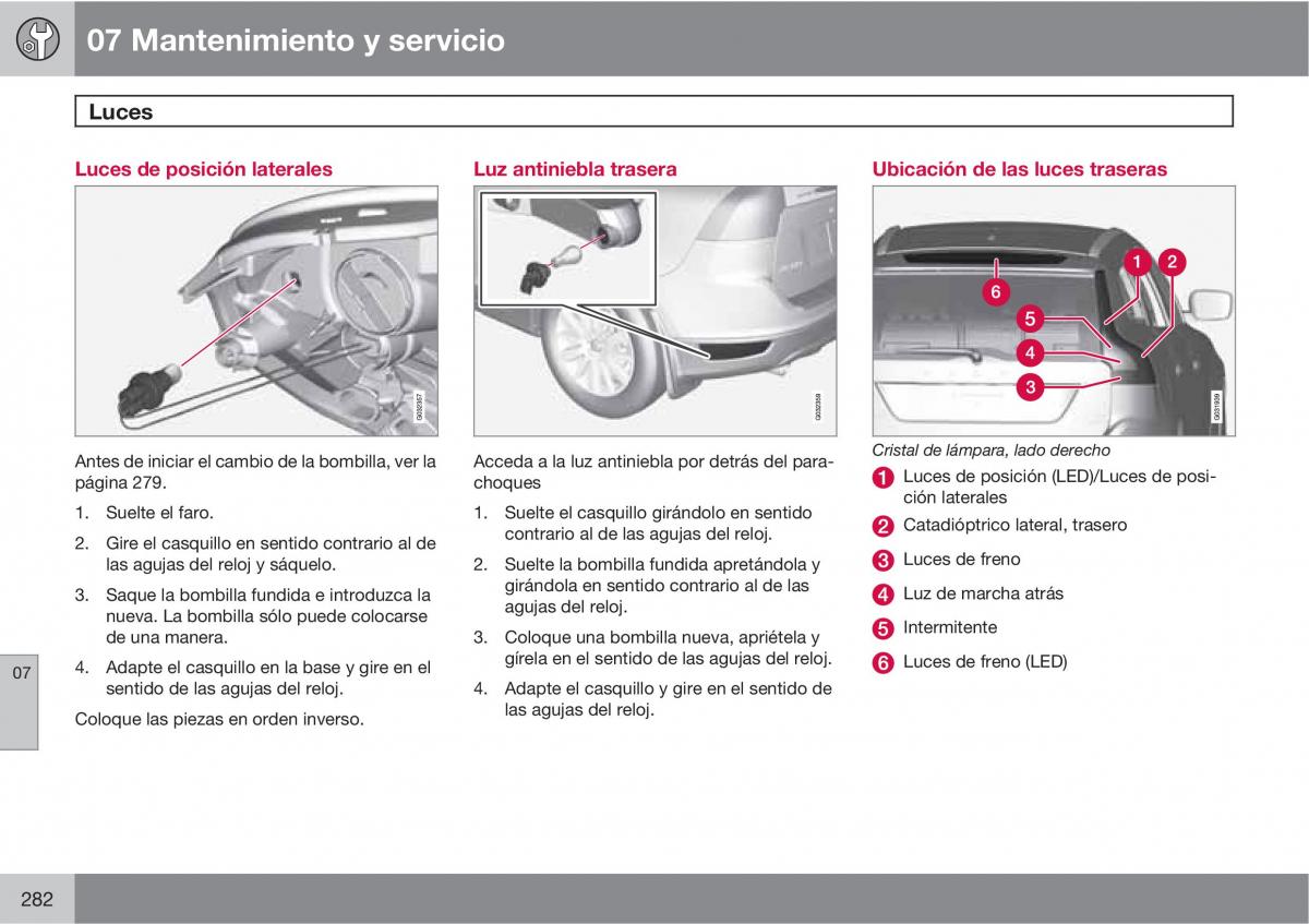 Volvo XC60 I 1 manual del propietario / page 282