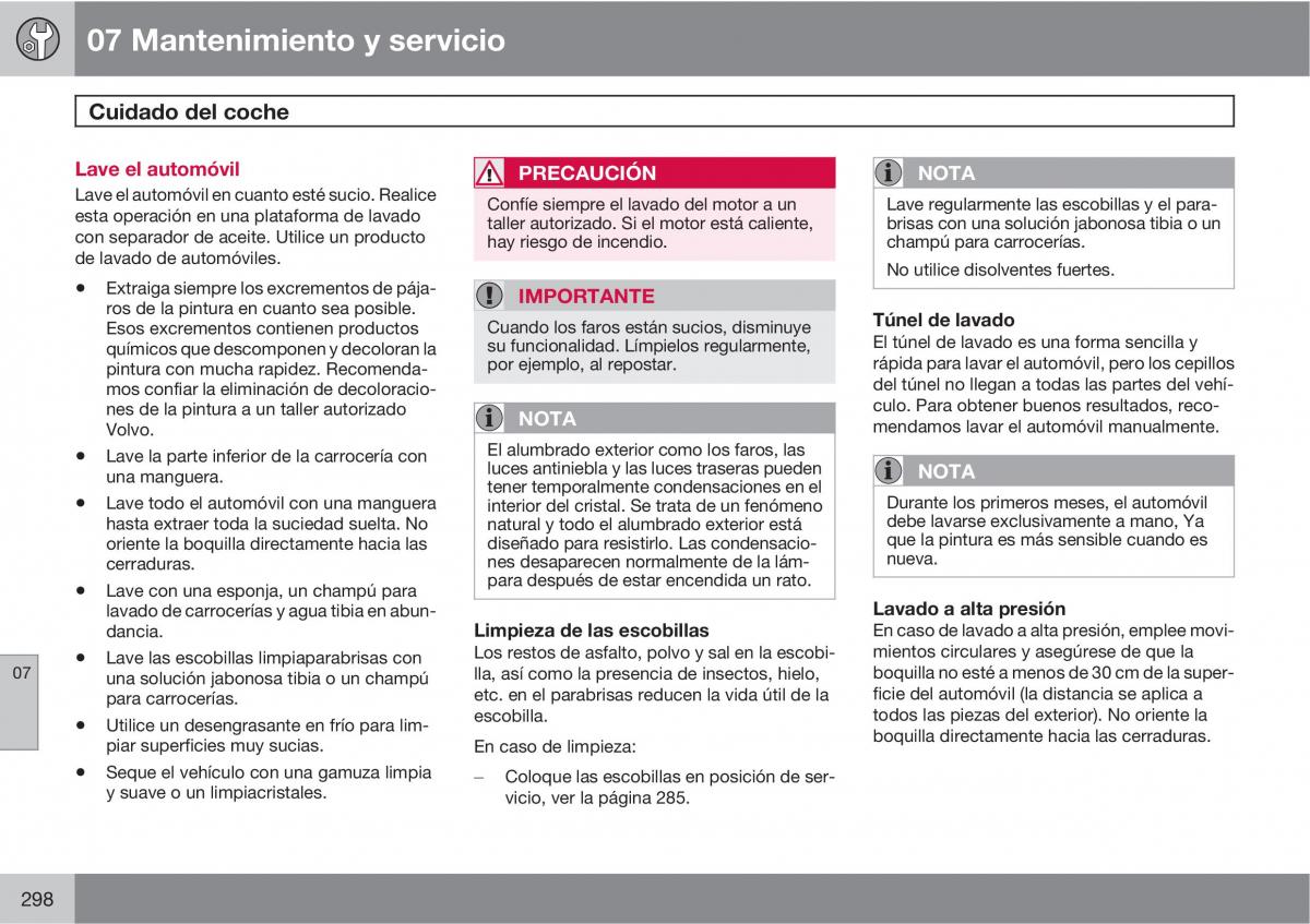 Volvo XC60 I 1 manual del propietario / page 298