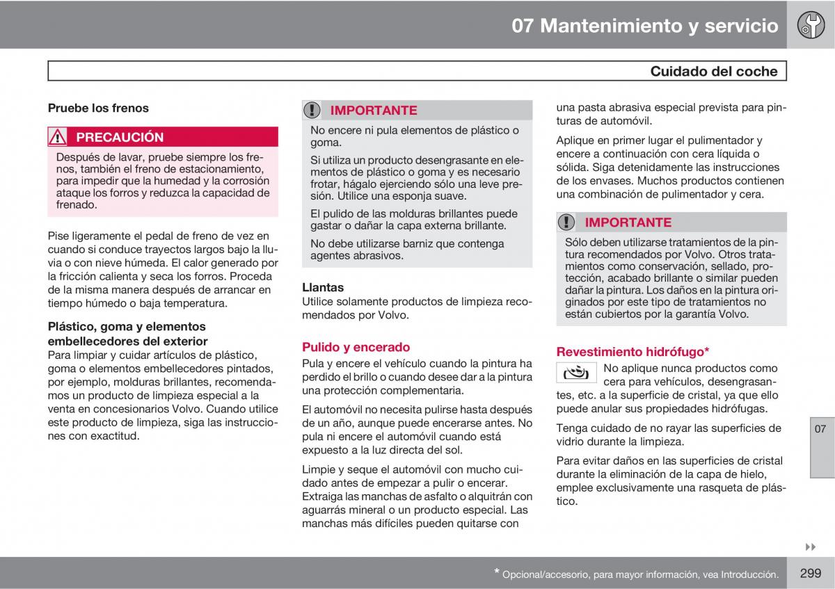 Volvo XC60 I 1 manual del propietario / page 299