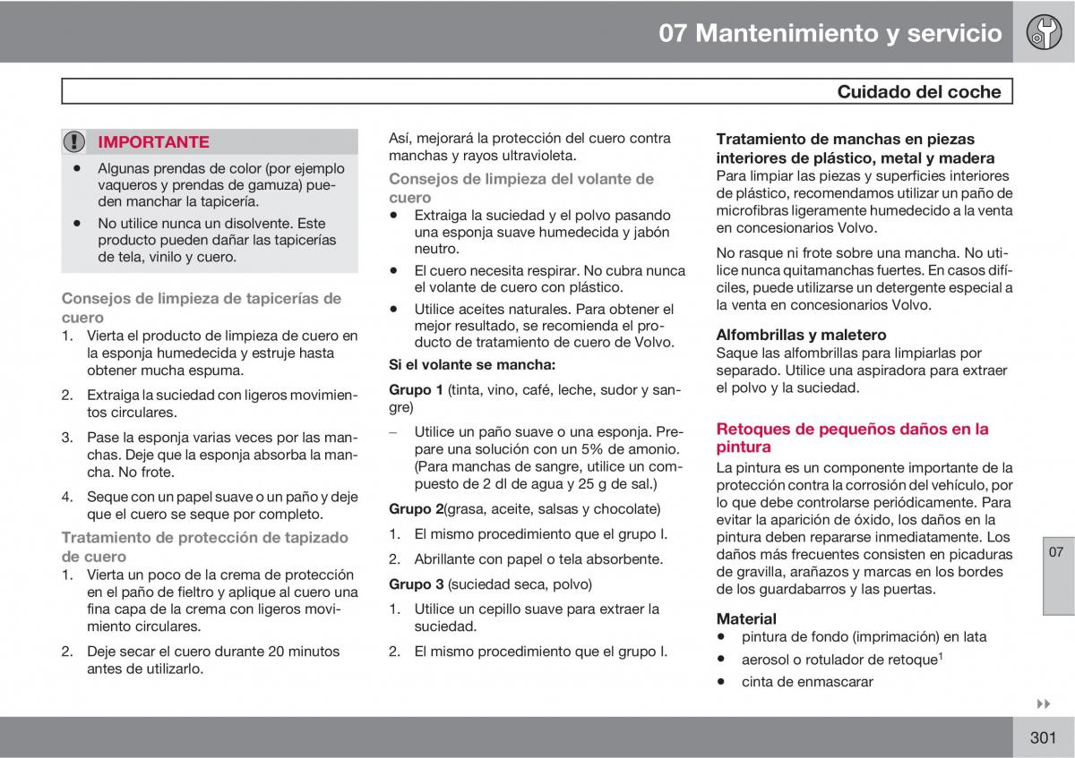 Volvo XC60 I 1 manual del propietario / page 301