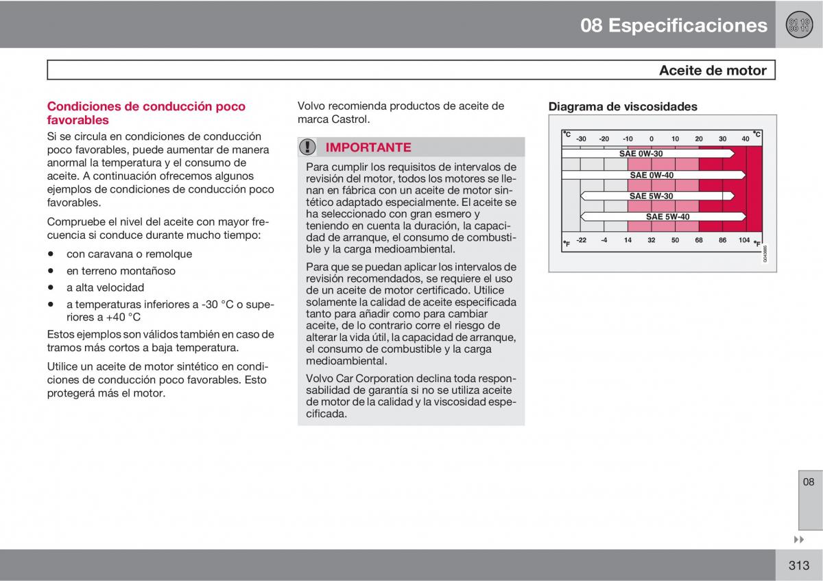 Volvo XC60 I 1 manual del propietario / page 313