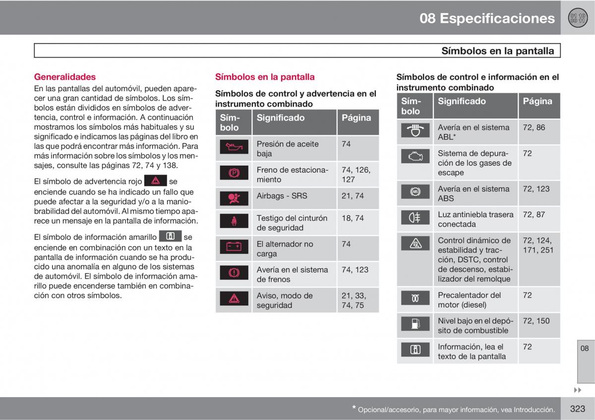 Volvo XC60 I 1 manual del propietario / page 323