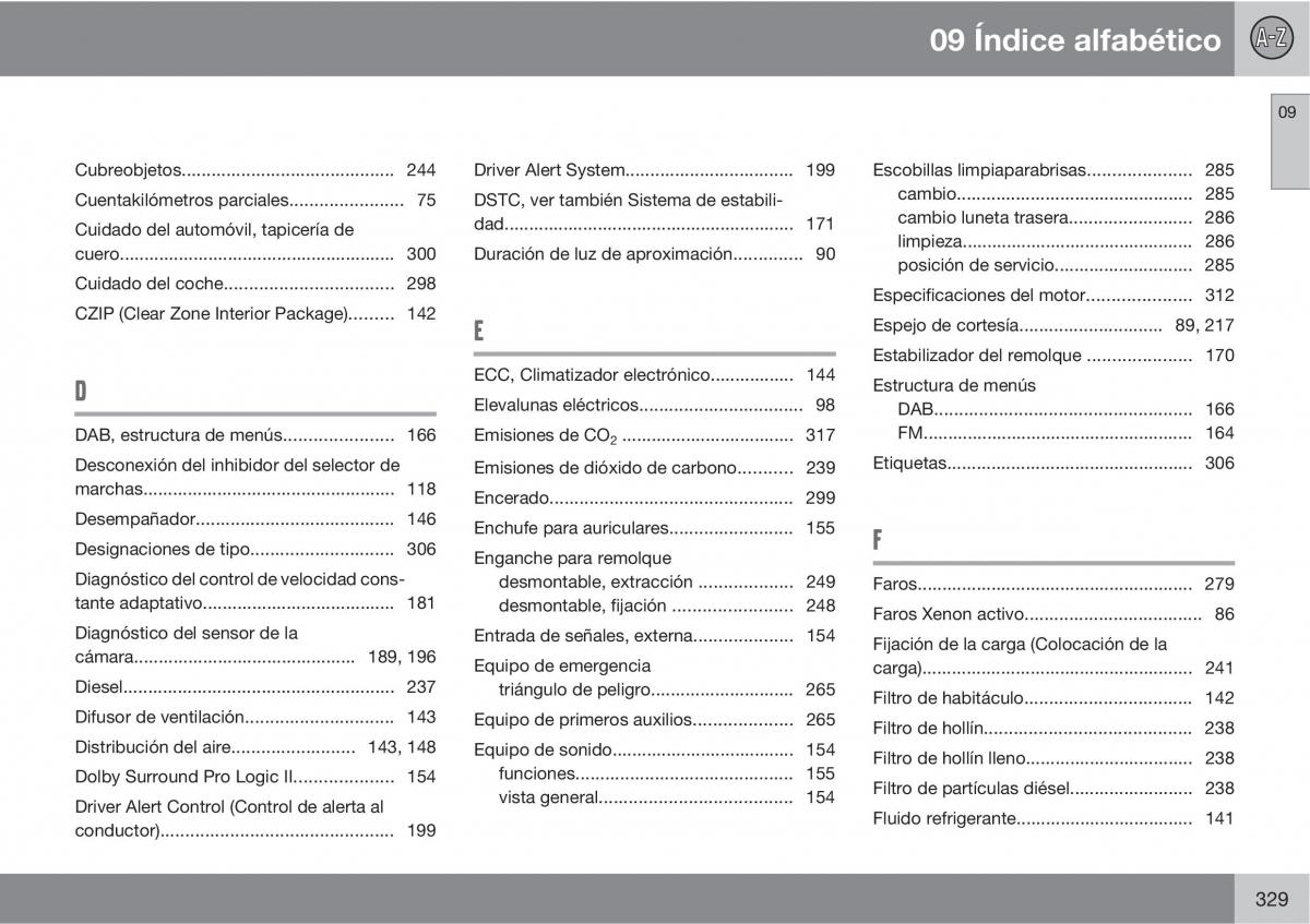 Volvo XC60 I 1 manual del propietario / page 329